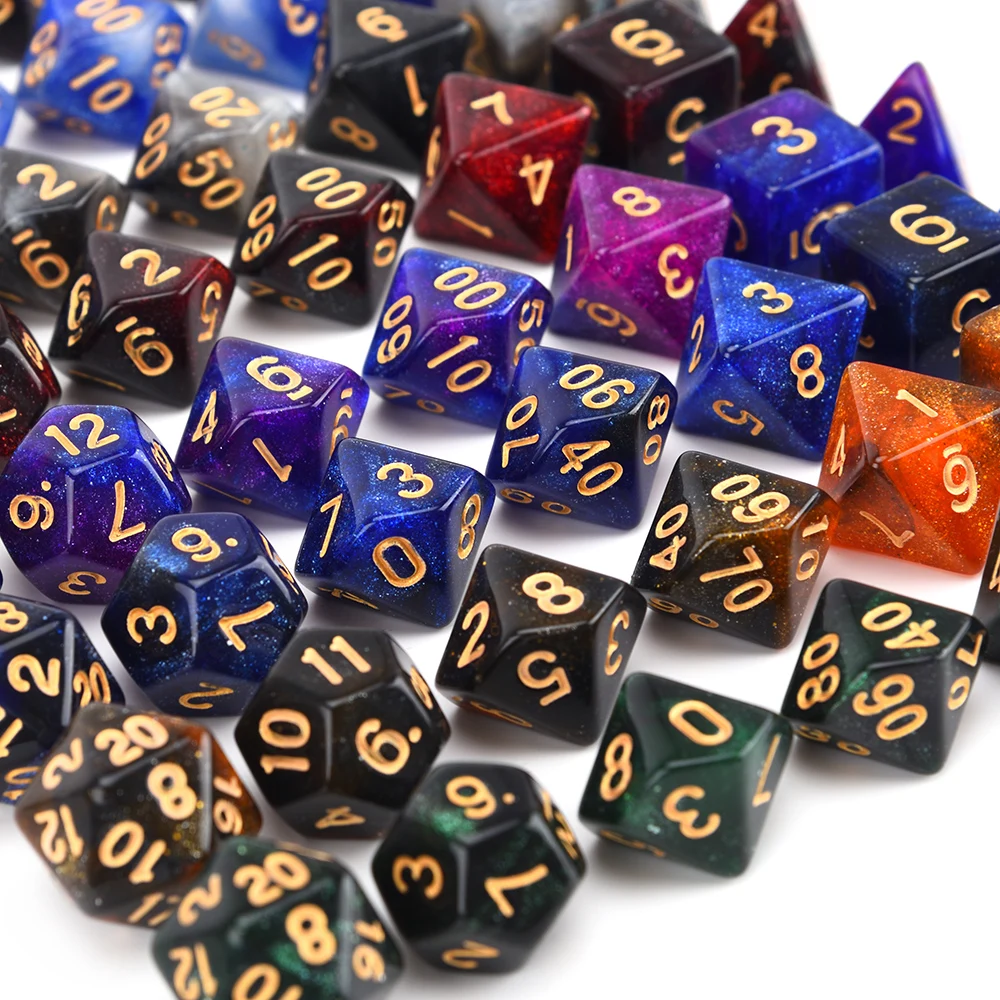 Набор из 8 шестигранных акриловых костей для настольных игр DND ролевая игра MTG