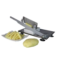 commercial potato chip slicer machine stainless steel french fries potato wavy cutter slicing kitchen vegetable knives tool