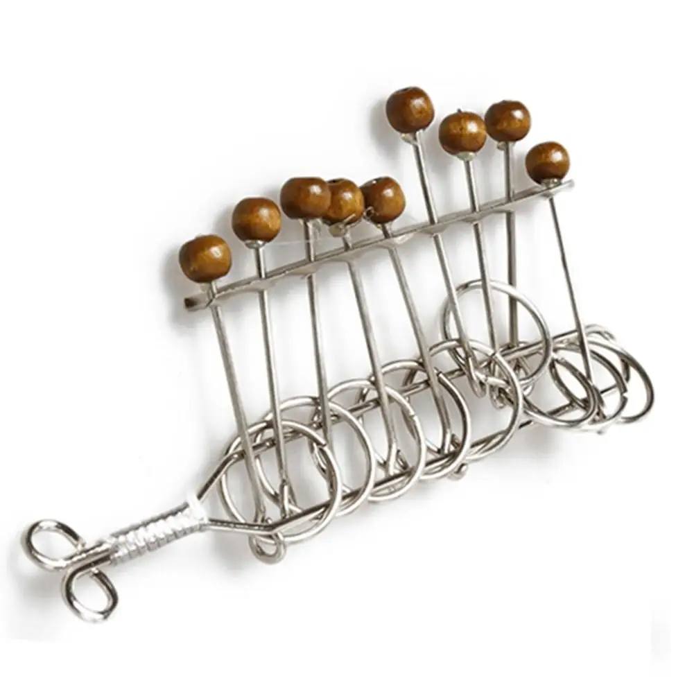 Китайская традиционная головоломка 9 связывающих колец интеллектуальная сборка