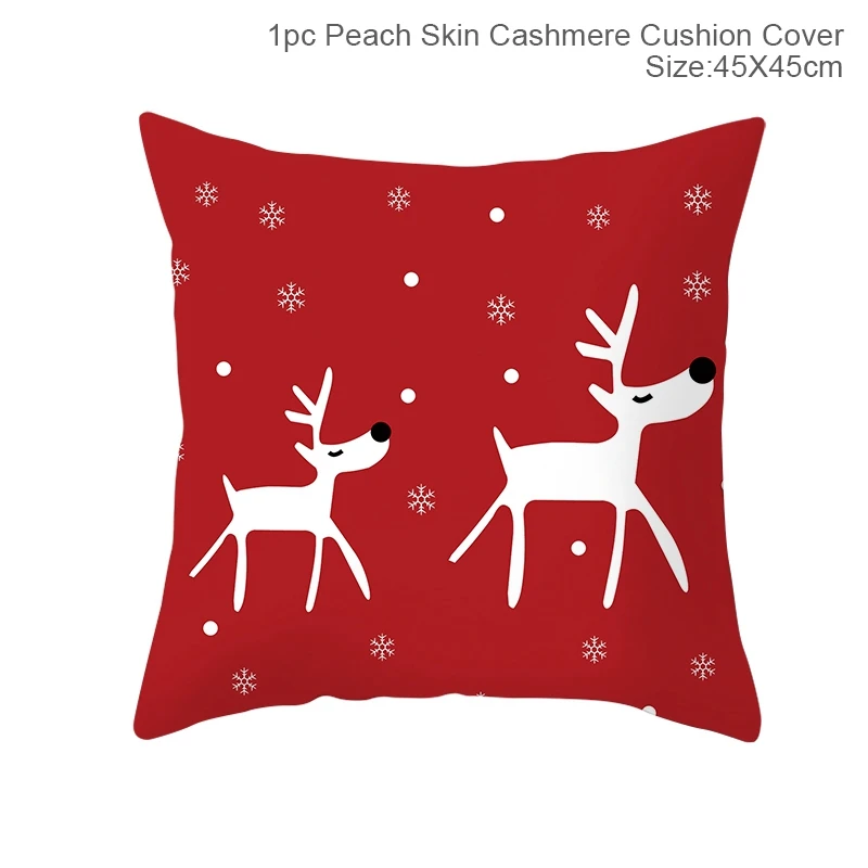 QIFU 45x45cm Elk Snowflake Santa Claus Christmas Pillowcase Christmas Decor for Home Christmas Navidad Xmas New Year - Цвет: Xmas Pillowcase 41
