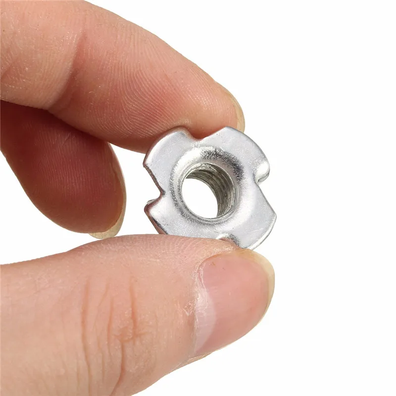 10 шт. оцинкованная гайка с четырьмя когтями для колонок Т образная потайная