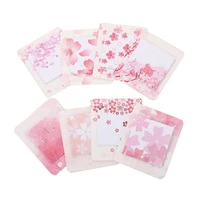20 pcs beautiful cherry blossom sticky notes creative pink sticky notes student sticky notes office tearable notebook removable