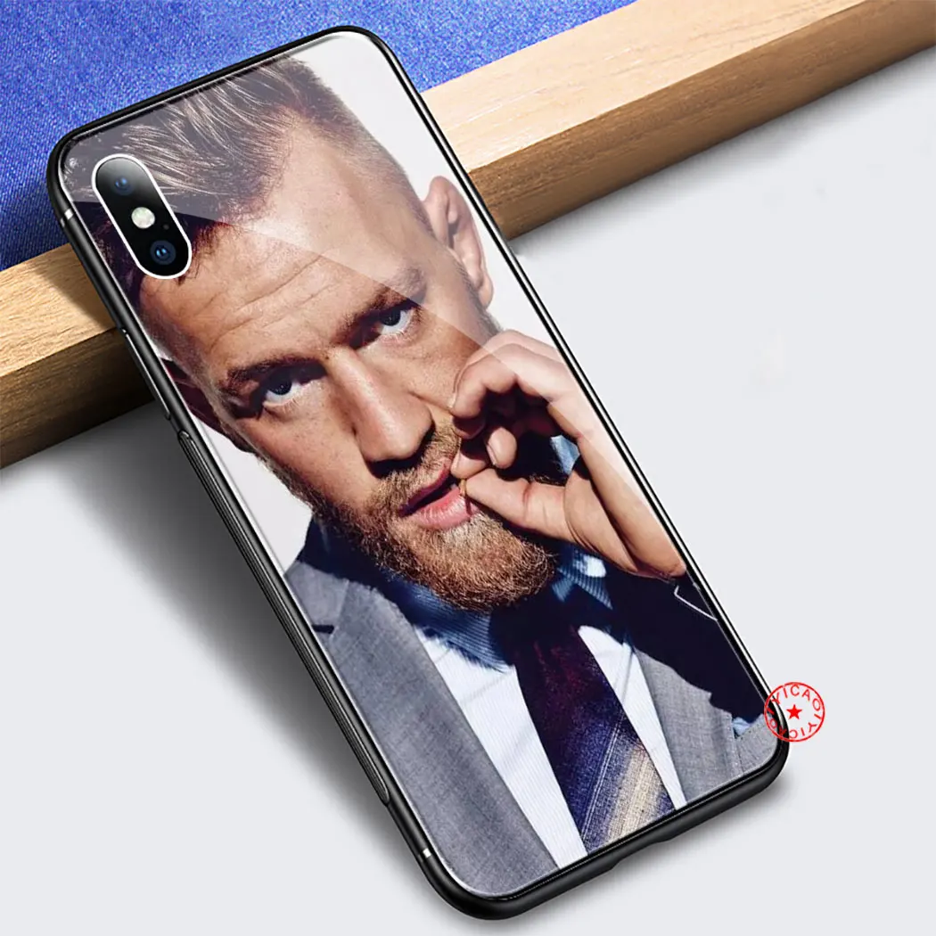 Conor McGregor Irish Fighter Custom Tempered Glass Case for iphone 5 5S SE 6 6S 7 8 Plus 11 Pro X XR XS Max Cover | Мобильные