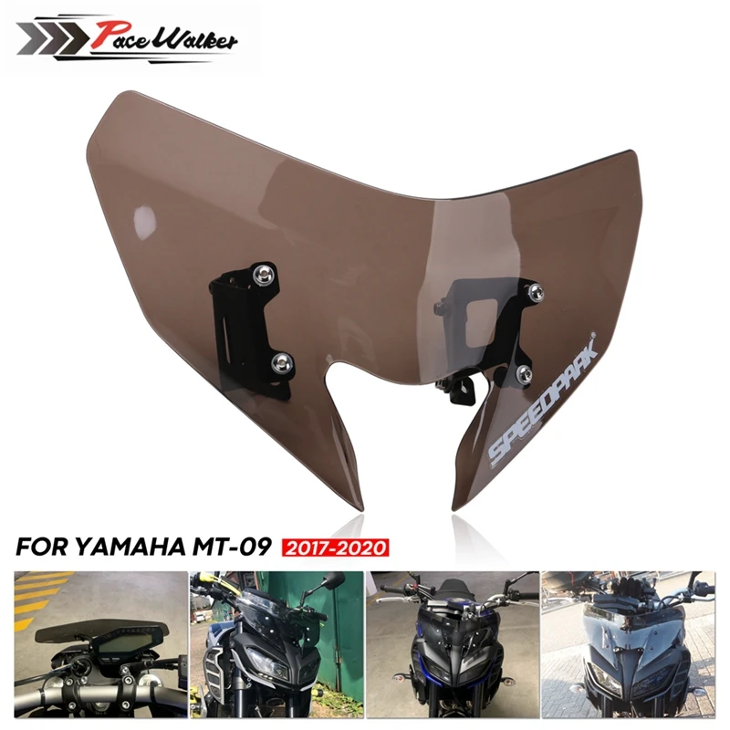 Лобовое стекло для YAMAHA MT 09 / SP FZ 2017 2020 лобовое паре Бриз Мотоцикл Обтекатели 09SP MT09