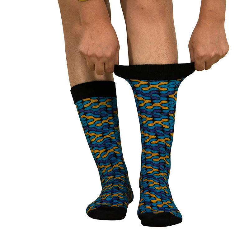 Женские разноцветные носки в полоску с принтом африканском стиле | Тематическая