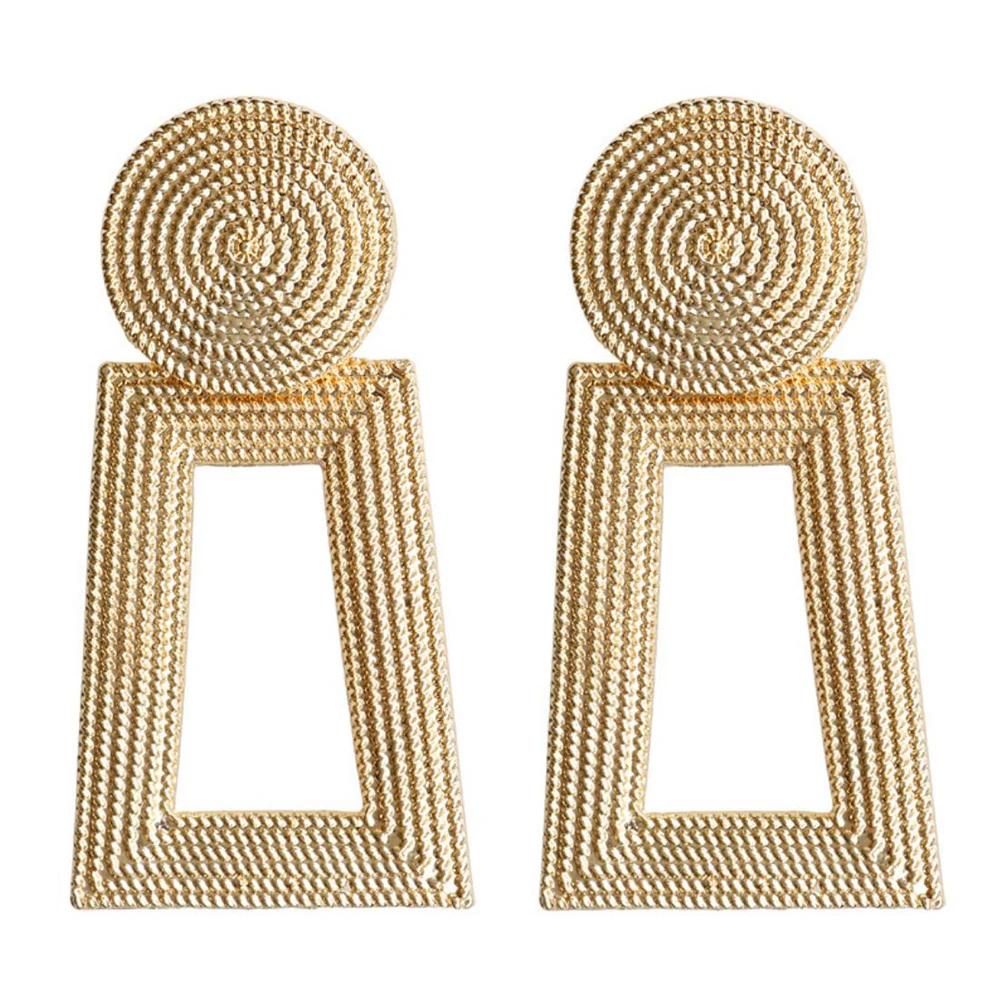 Новые стильные современные золотые серьги для женщин геометрические западные