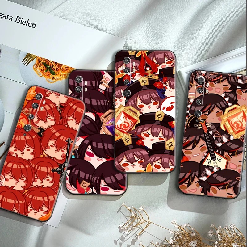 

Phone Case For Xiaomi CC9 CC9e 10S 10 Pro Lite 11 11 Lite Pro Ultra Note 10 10 Pro Genshin Impact Anime Hu Tao TPU Back Cover