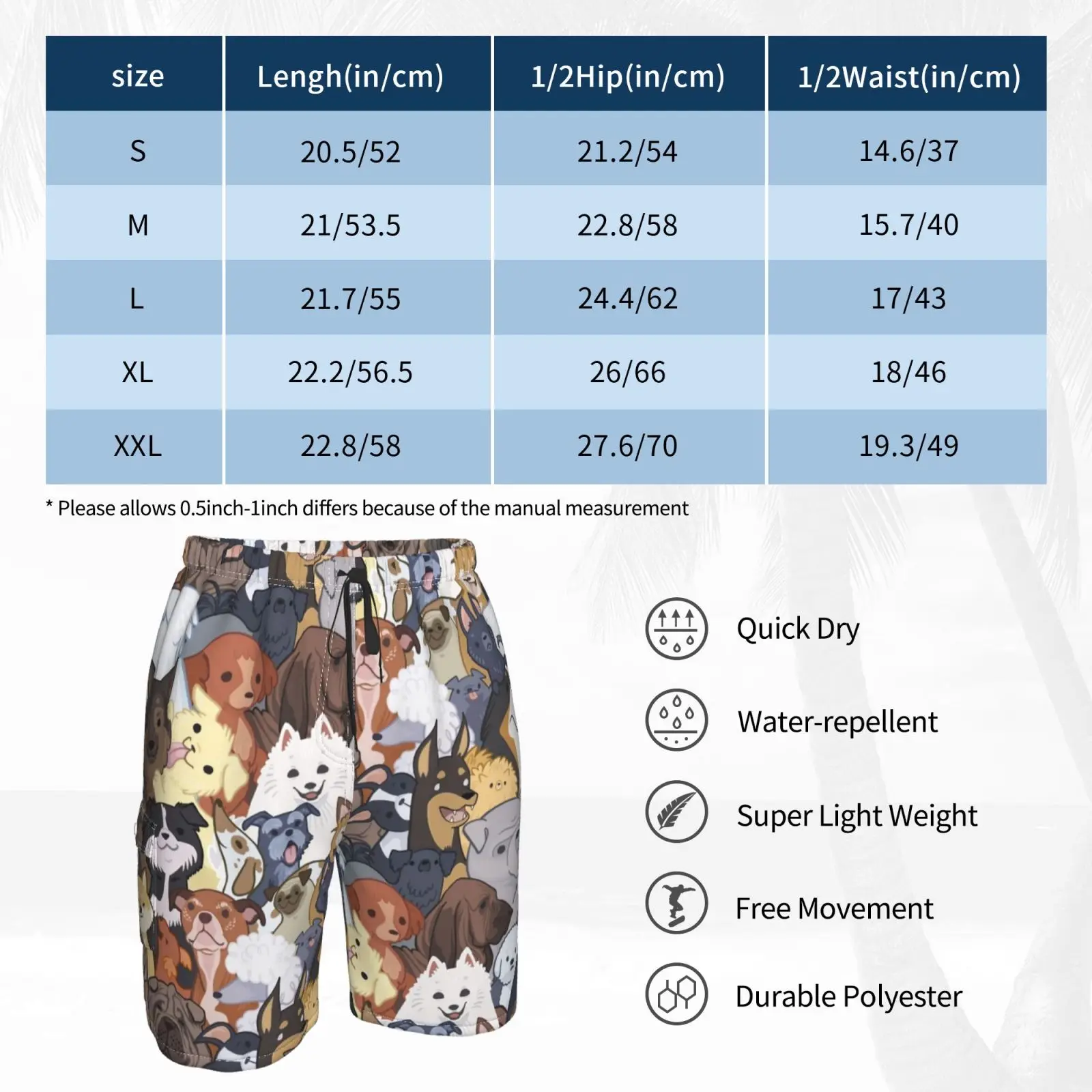 Пляжные шорты Pupper вечерние собаки щенка милые немецкий Шепард золотистый