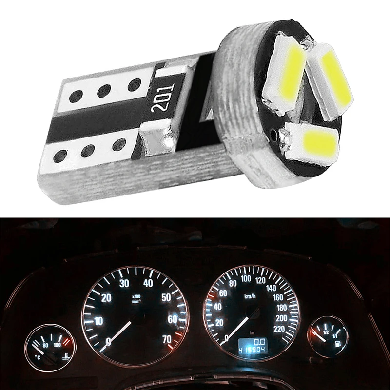 100x T5 Led W1.2W автомобильный светильник 3 SMD 3014 приборная панель измерительный прибор