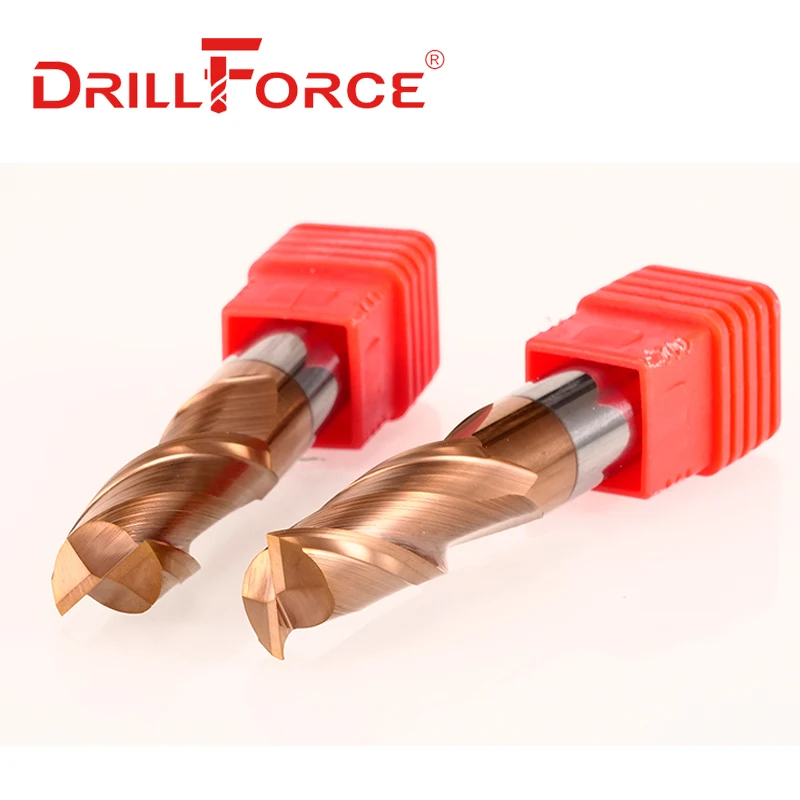 Концевая фреза HRC55 твердосплавная Вольфрамовая плоская с 2 зубьями 1 шт.