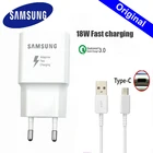 Оригинальное Адаптивное быстрое зарядное устройство Samsung, USB-адаптер 1,21,5 м, кабель Type-C для Galaxy S8 S9 S10 Plus Note 8 9 A3 A5 A7 2017