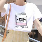 Женская футболка с изображением мультяшного персикового сока, футболка с японской красавицей рок, Женская милая розовая летняя повседневная одежда в стиле Харадзюку, модный топ