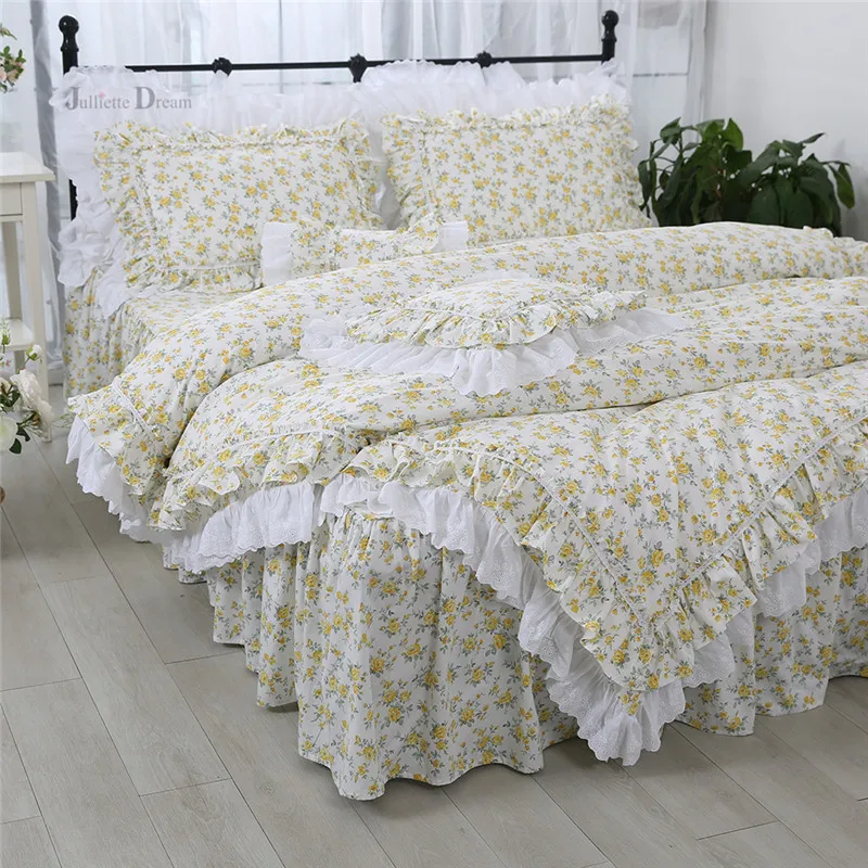 Элегантный комплект постельного белья с цветочным принтом постельное белье в