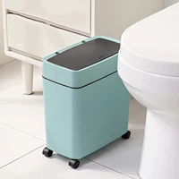 16l bathroom litter bins dustbin with cover kitchen toilet waste bin garbage container large trash can basket recycle cubes dump