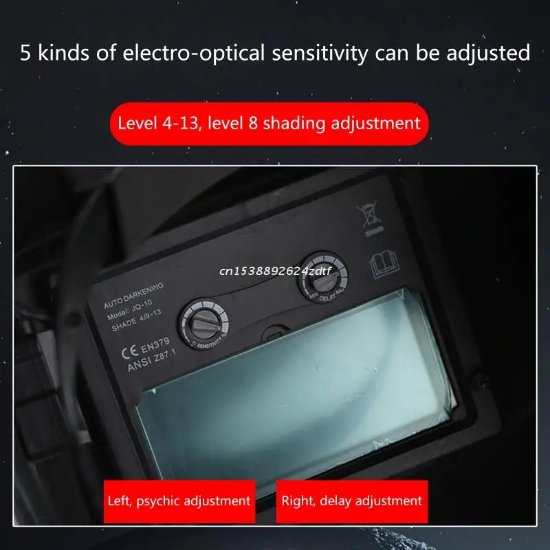 

Welding Helmet Solar Powered Auto Darkening Hood with Adjustable Shade Range 4/9-13 for Arc Welder Mask Dropshipping