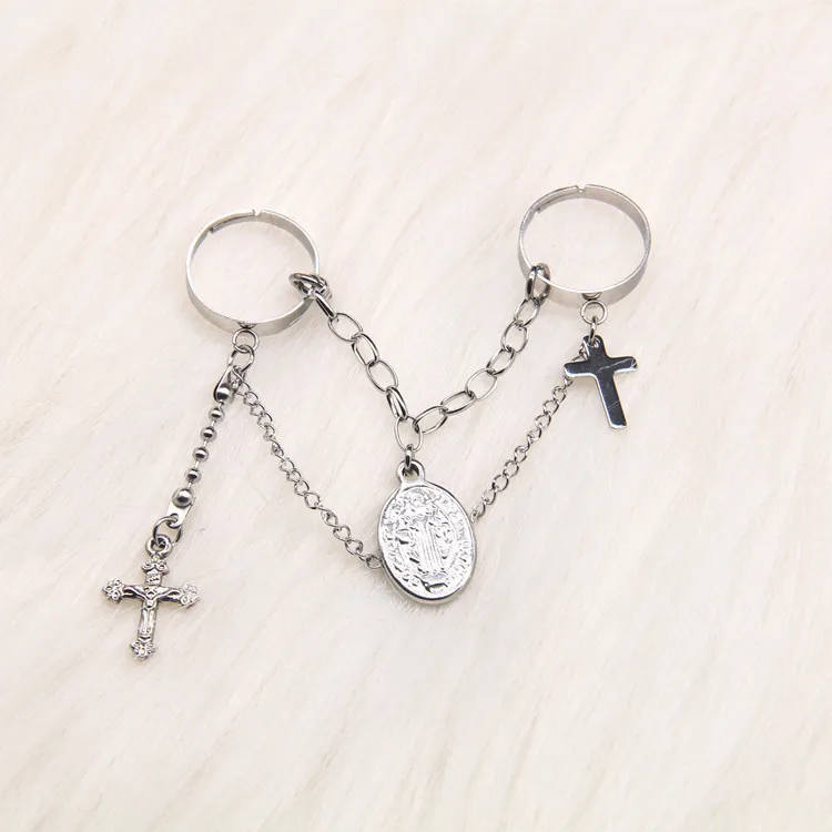 Девушка личность Преувеличение религия нержавеющая сталь крест цельное кольцо