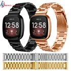 Металлический ремешок для Fitbit Versa 3Sense, Браслет для Fitbit Sense, сменный ремешок из нержавеющей стали, аксессуары для наручных часов