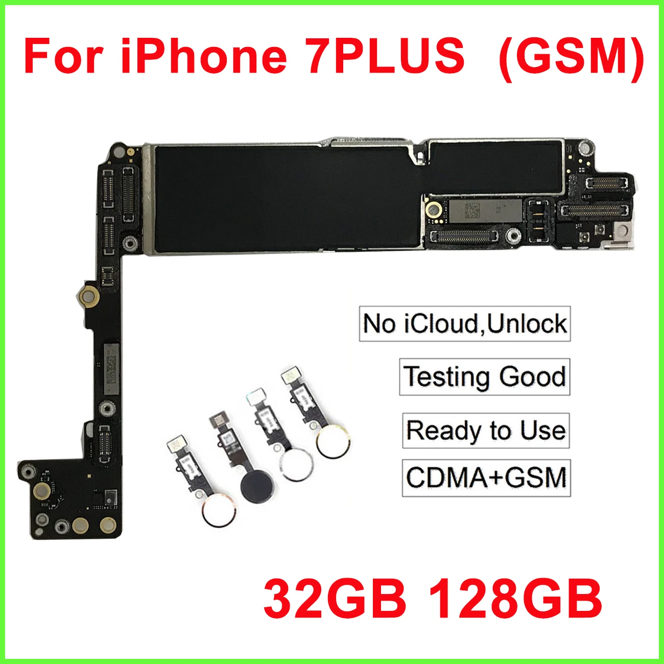 Оригинальная материнская плата для iPhone 7 Plus с Touch ID разблокированная iCloud Clean IMEI IOS