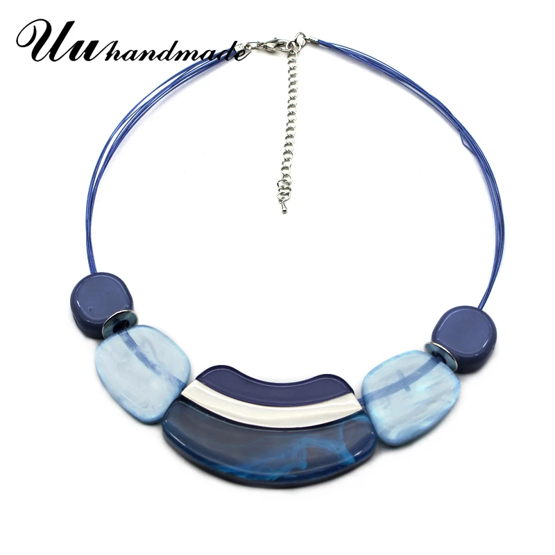 Массивное ожерелье чокер из акриловых бусин|pendants for women|jewelry chokerstatement necklace |