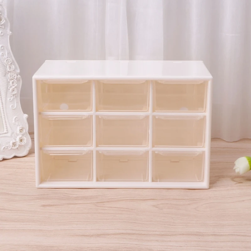 9 Drawer Plastic Storage Cabinet Desktop Makeup Bin Box Jewellery Organizer | Дом и сад