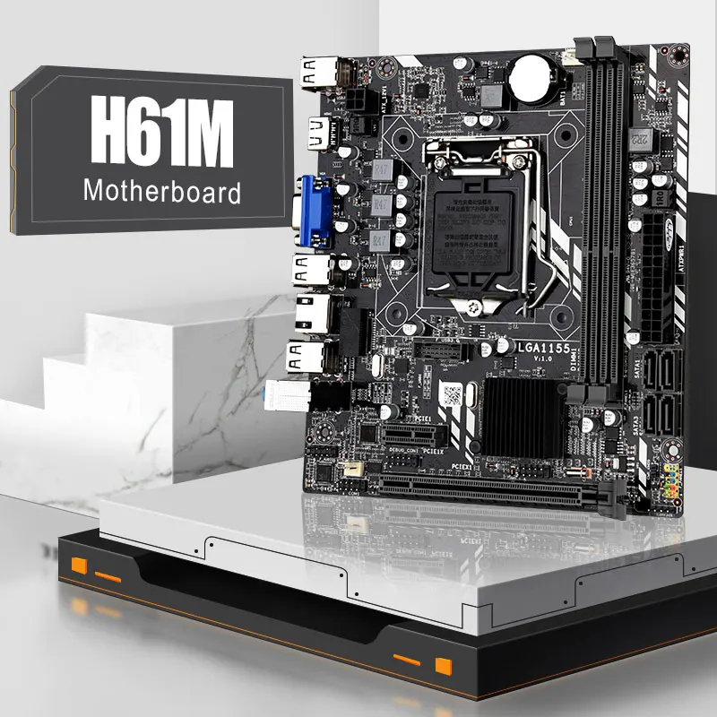 Материнская плата H61 LGA 1155 DDR3 память 16 ГБ семейная десктопная материнская для LGA1155