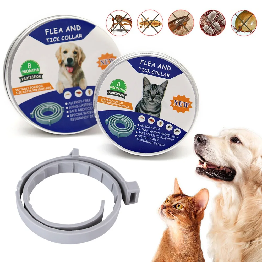 

70cm Anti-Flea and Anti-Tick Collar for Dogs and Cats Pet Personalised Collar Deworming Insect Mosquitoes Collars Dog Supplies