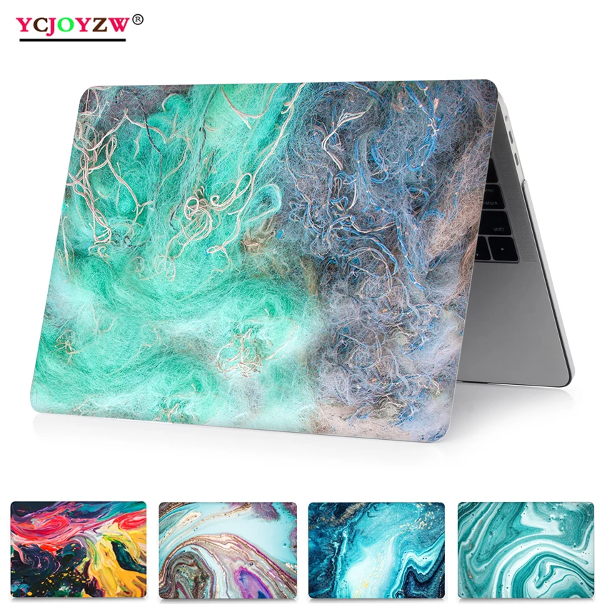 Новый чехол для ноутбука M1 Pro Air Retina Apple MacBook 11 12 13 15 16 дюймов футляр с мраморным