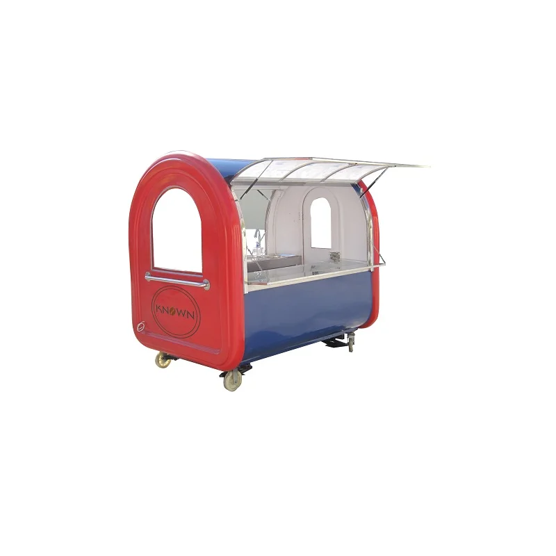 

Multifunction KN-220E street flower/magazines/fast food cart/trailer/truck for hot selling with shipping by sea