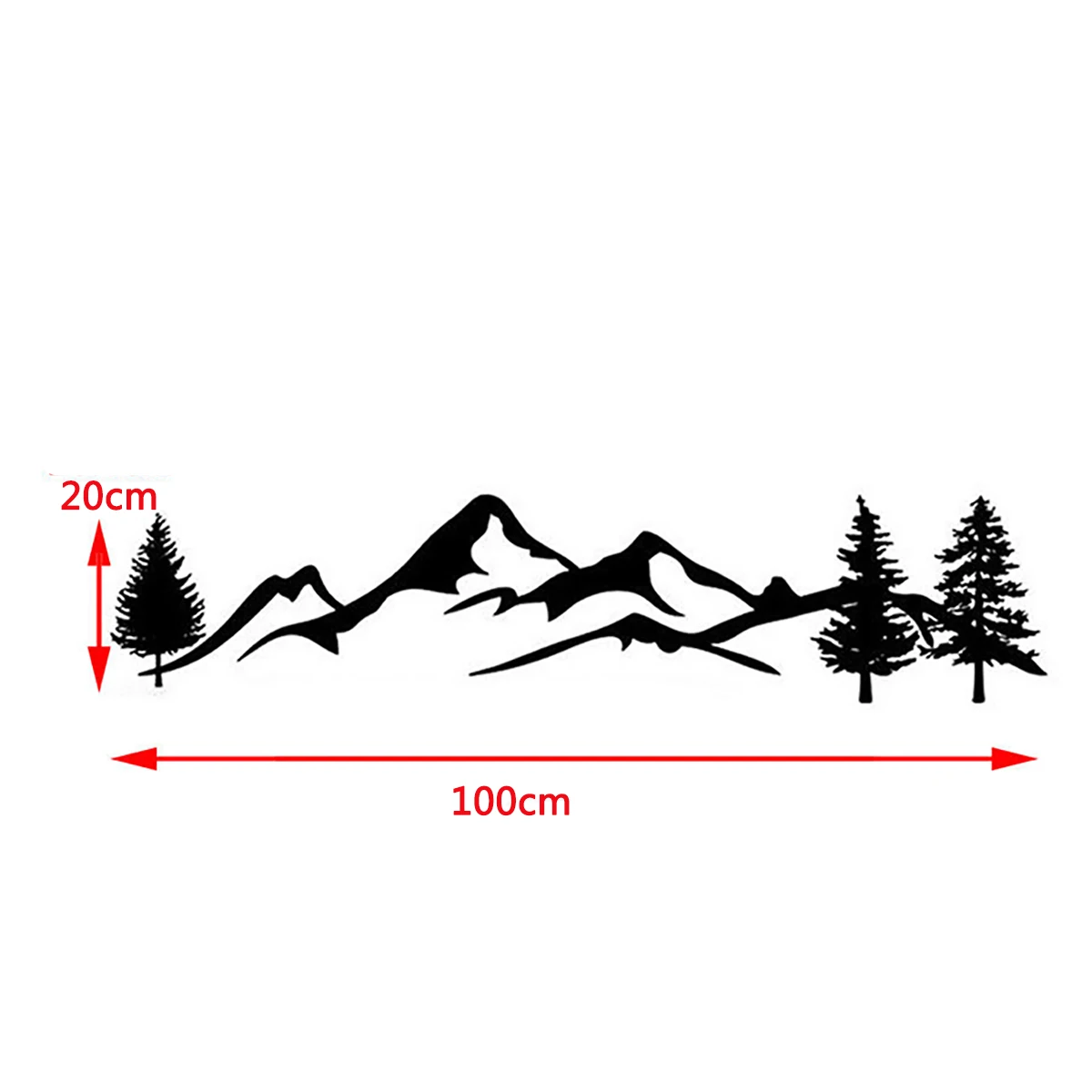 

100x20cm RV Motorhome Sticker Mountains Trees Auto SUV Side Body Decal Stickers DIY Decoration Universal