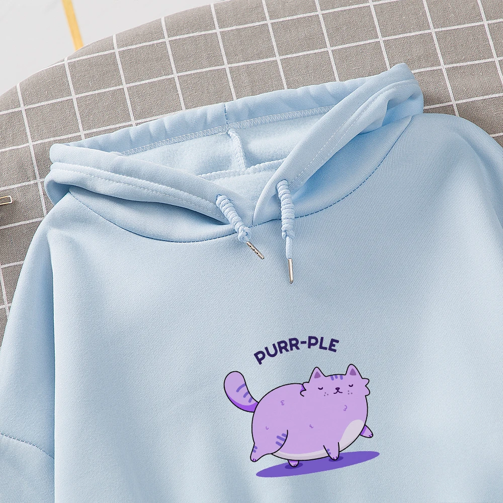 Cat Print Hoodie with Pocket Streetwear Oversize Long Sleeve Sweetshirt Warm Hoodies for Women Hoody Girl Sudadera Mujer Fashion