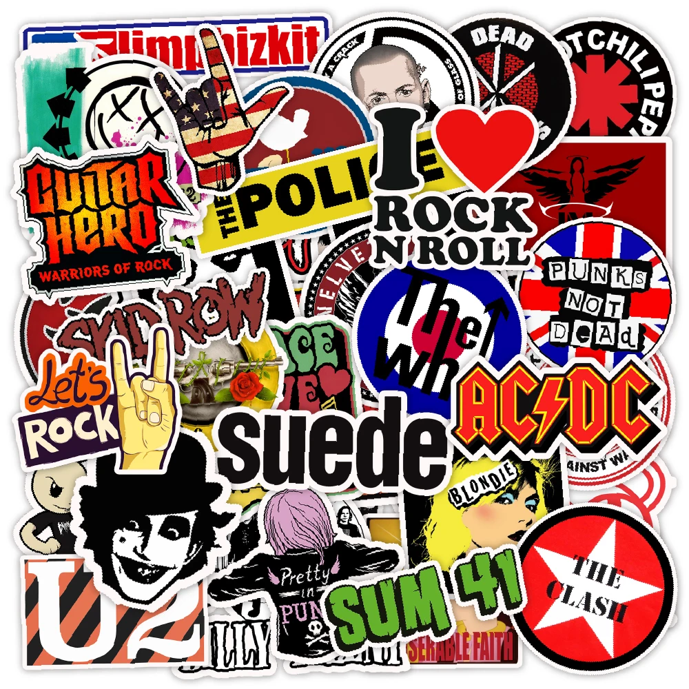 Banda de algod&oacute;n estilo Rock Punk para ni&ntilde;os, adolescentes, adultos, equipaje, port&aacute;til, bicicleta, monopat&iacute;n, 52 Uds.-0