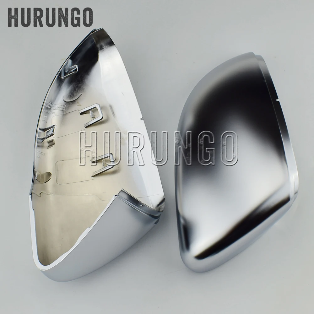 

For VW Golf 6 MK6 Touran Matt Chrome Mirror Cover Silver Rearview Side Mirror Cap Housing