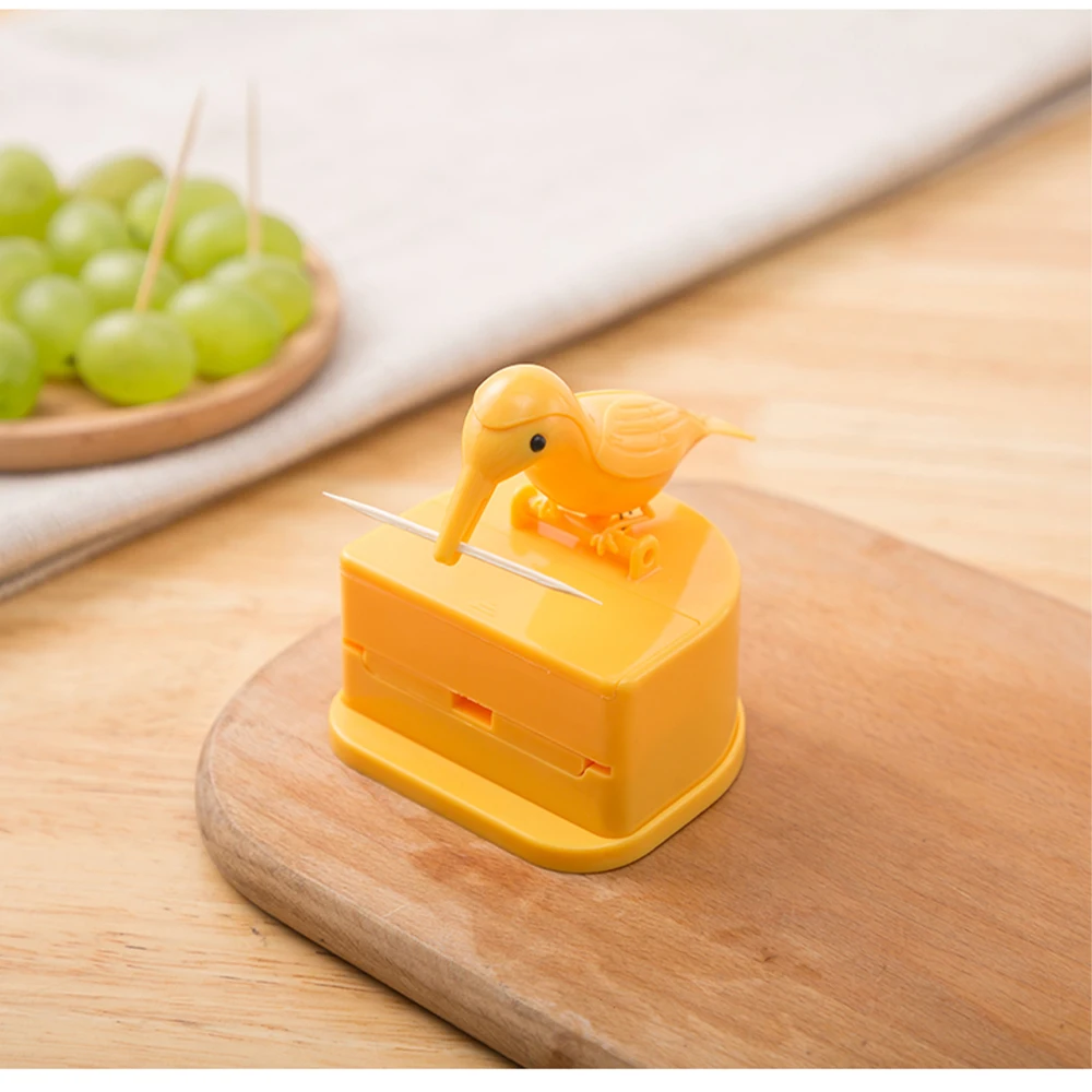 Компактная коробка для зубочисток с птицами кухонный автоматический выдвижной