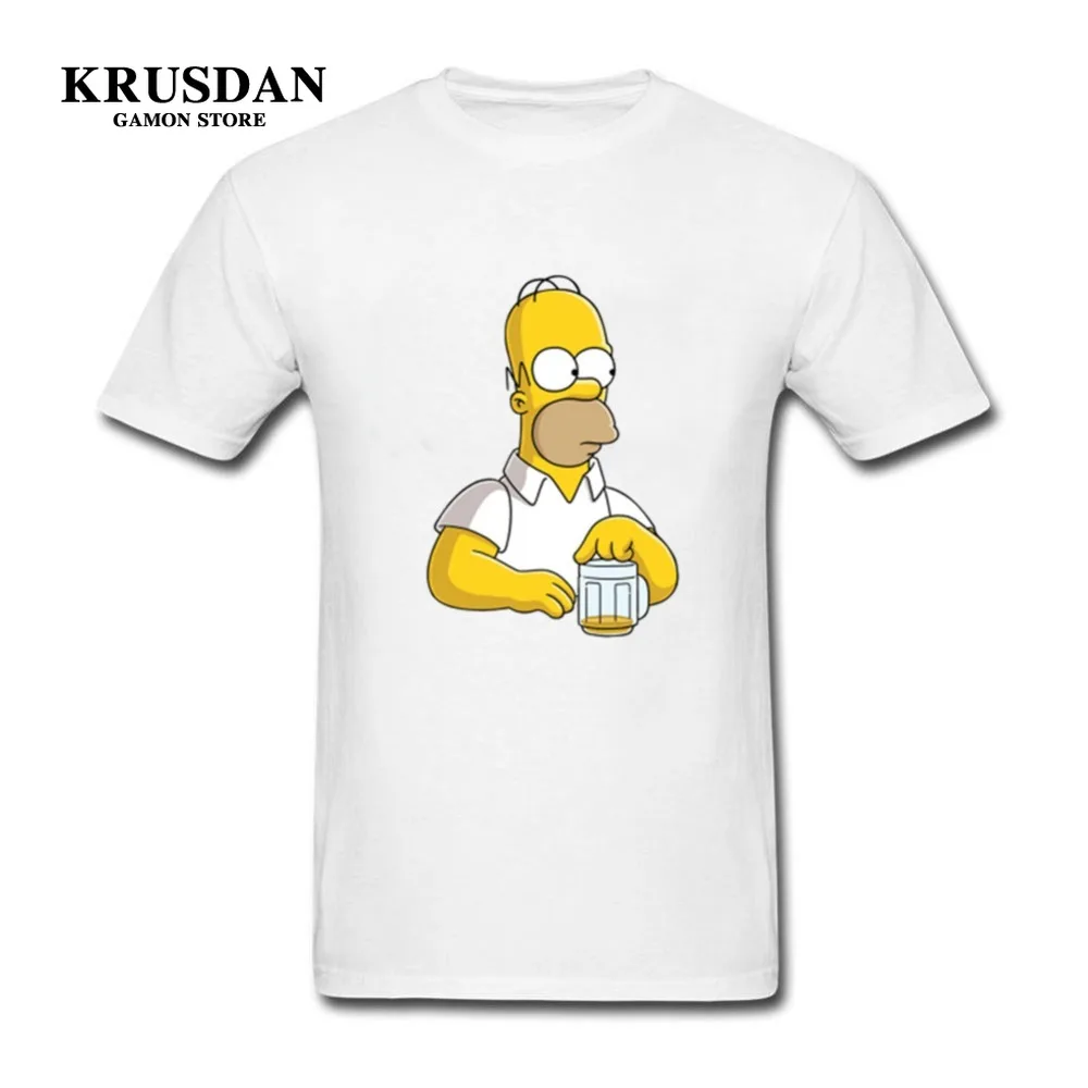 Homer Jay Симпсоны Мужская Официальная футболка с принтом Мужские костюмы