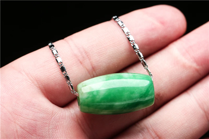 Charming jadeite Myanmar jades pendant natural fashion oil necklace lucky safety Charm | Украшения и аксессуары