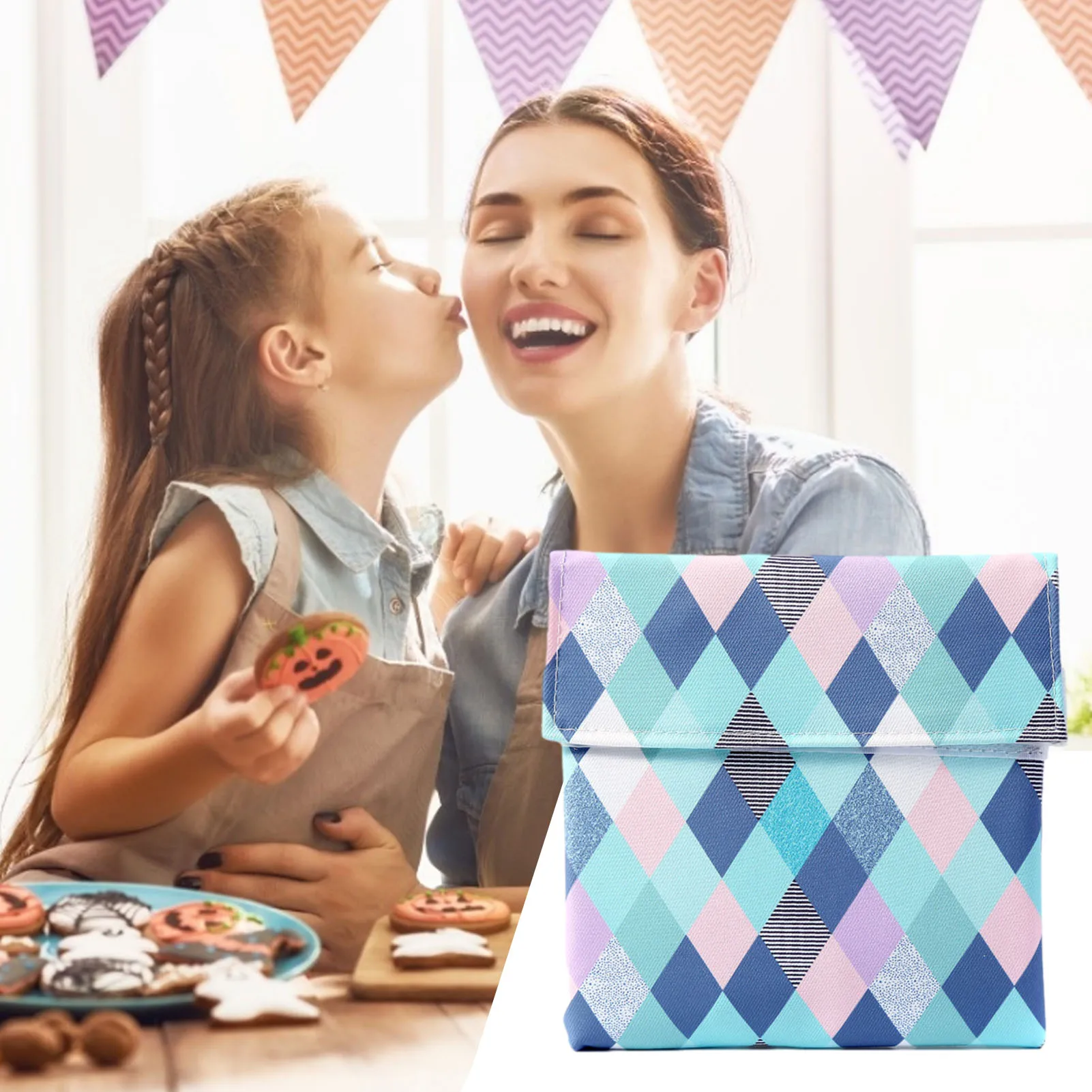 Многоразовая моющаяся сумка для ланча-сэндвичей контейнер хранения фруктов и