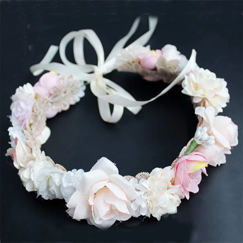 Бохо цветок корона головная повязка девушки фото головной убор цветочный венок