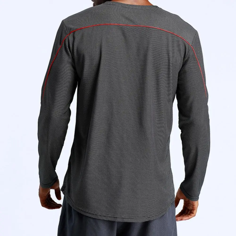 

Loose Autumn Solid Color Mesh T-shirt for Jogging Sports T-shirt Loose Autumn Solid Color Mesh T-shirt for Jogging