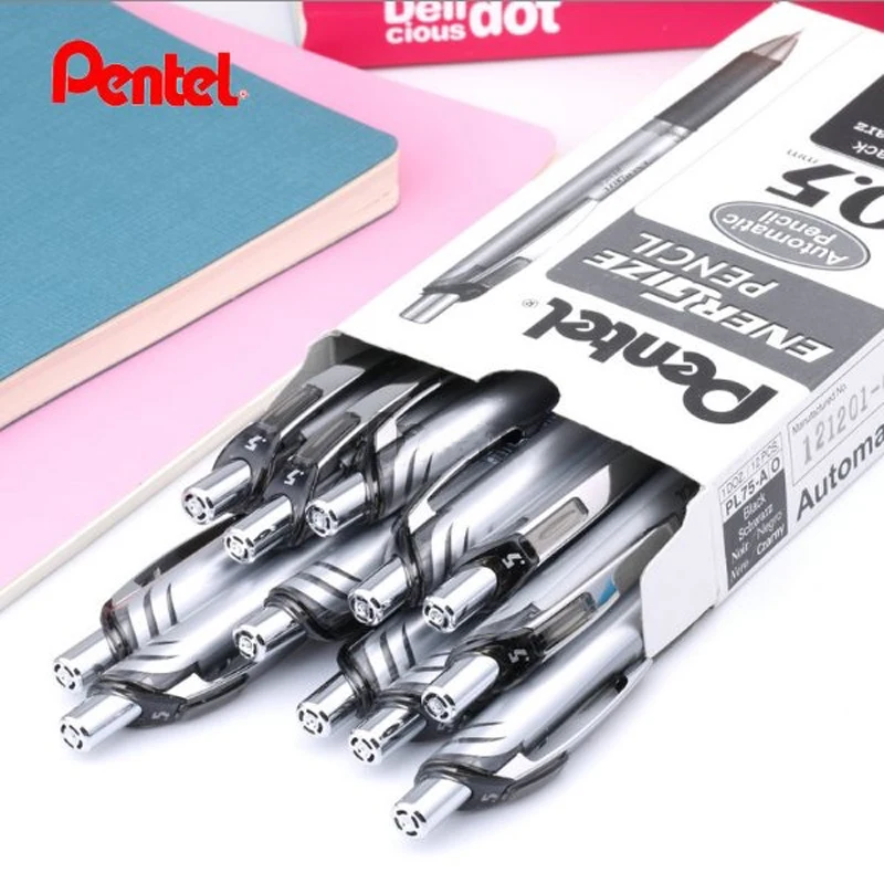 6 шт./лот Pentel PL75 многоцветный механический карандаш 0 5 мм 4 вида цветов Канцтовары