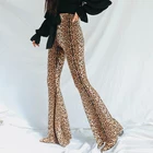 Женские расклешенные брюки kayoваши, новые модные штаны с животным леопардовым принтом, женские модные уличные штаны с высокой талией