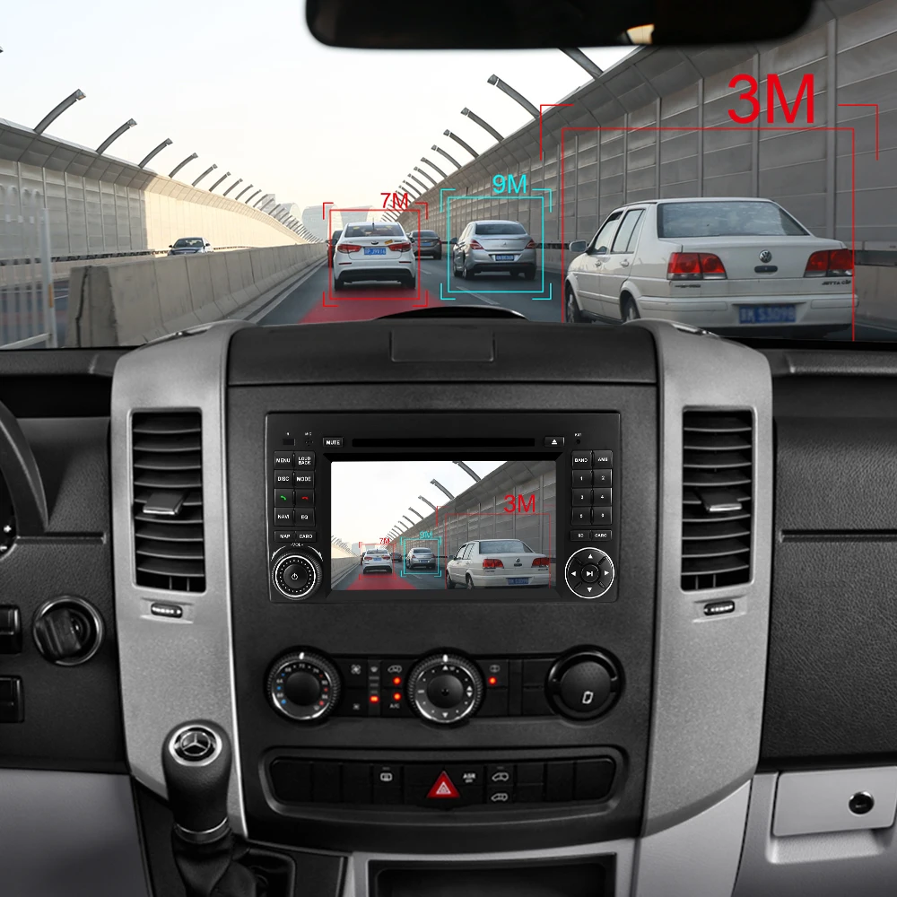 Isudar 2 Din Car Radio Android 9 For Mercedes/Benz/Sprinter/B-class/B170/B200 Auto Multimedia GPS Octa Core ROM 32G DVR Camera | Автомобили
