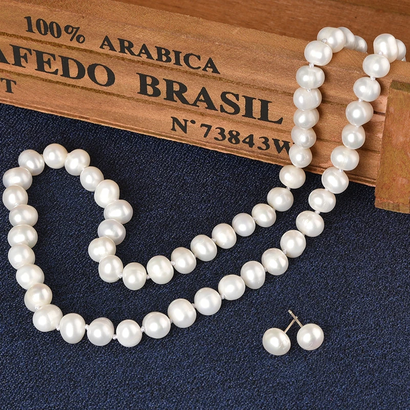 100% натуральный ювелирные изделия из жемчуга белого/розовый/фиолетовый 925