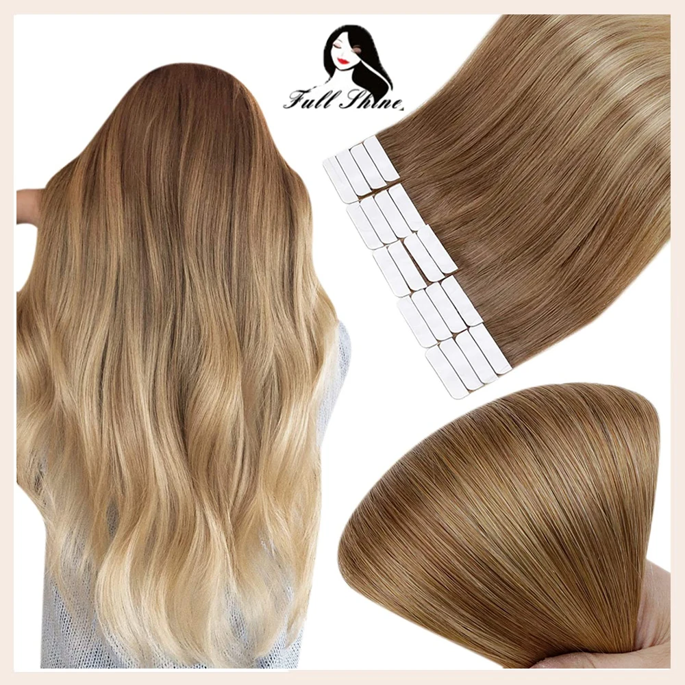 Лента для наращивания волос с эффектом омбре 20 шт. 50 г|tape in|tape in hairtape on |