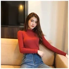 2020 Новое поступление осень зима водолазка пуловеры свитера Рубашка первоклассника длинный рукав короткий корейский облегающий плотный свитер