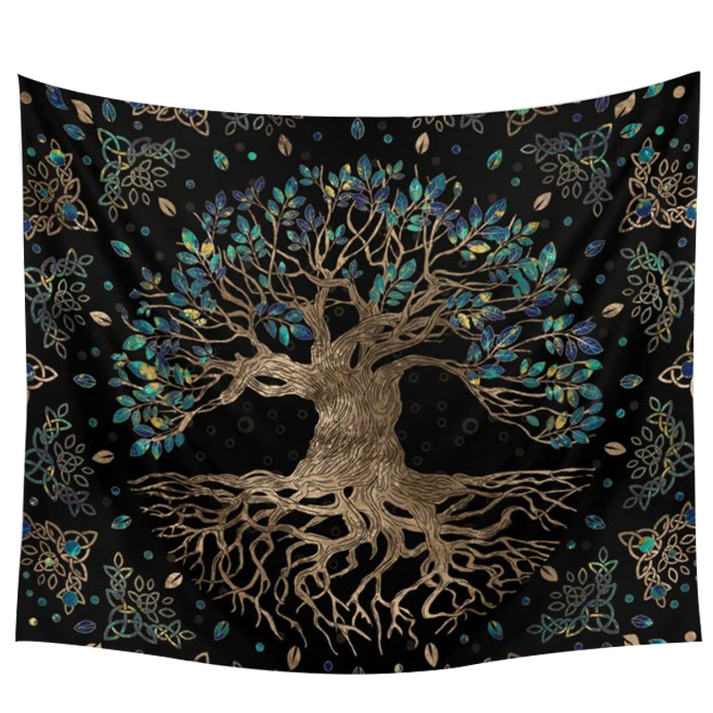

Life Trees Tapestry Wall Hanging Psychedelic Wall Carpet Bohemian Hippie Wishing Tree Tapestries Home Decor Couch Throw