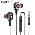 Наушники Simvict M12 Bass, гарнитура с микрофоном, спортивные Игровые наушники для телефона, iPhone, Xiaomi, Samsung, наушники