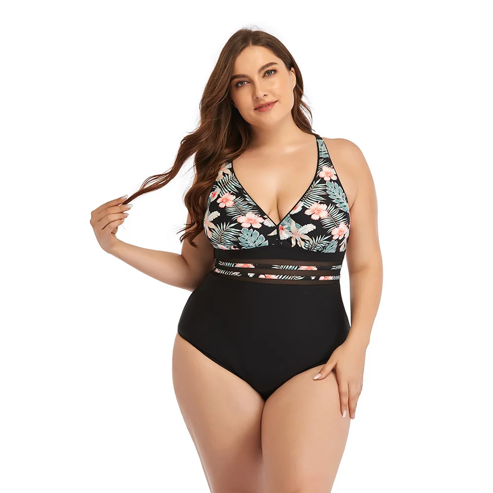

2022 Summer One Piece Swimsuit Fashion Swimsuit Plus Size Maillot De Bain Femme Gathering Swimwear Women