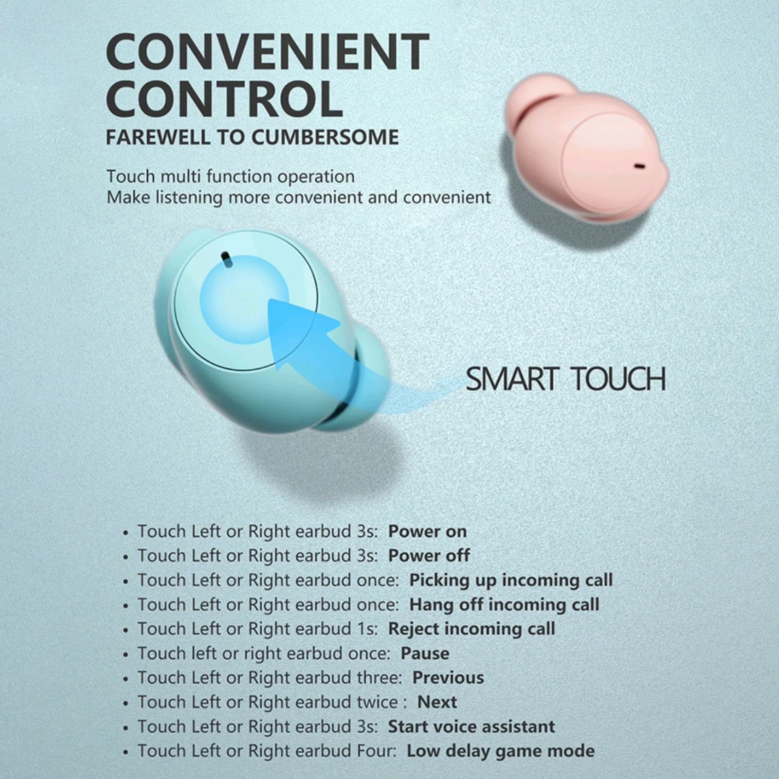 

TWS Wireless Bluetooth Earphone Wireless Bluetooth 5.0 headset hifi voice handsfree headset stereo Waterproof Stereo Earpiece