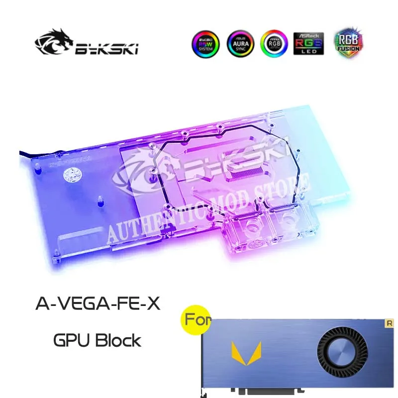 Bykski A VEGA FE X водяной блок с полным покрытием графического процессора для