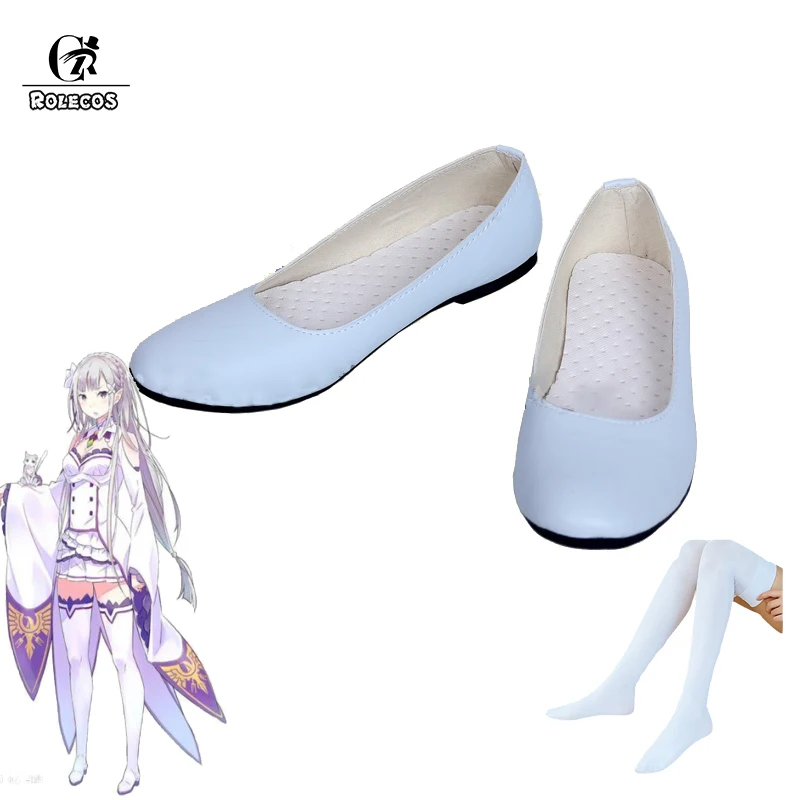 Rolecos аниме Zero жизнь в другом мире от нуля женский Косплэй обувь косплей Эмилиа для
